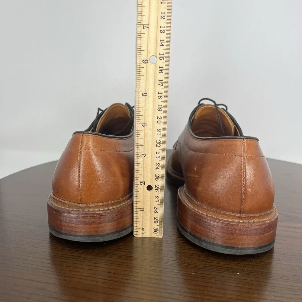 Allen Edmonds Hillcrest Shoes Mens 9.5D Brown Leather Derby Oxford Dress Lace Up